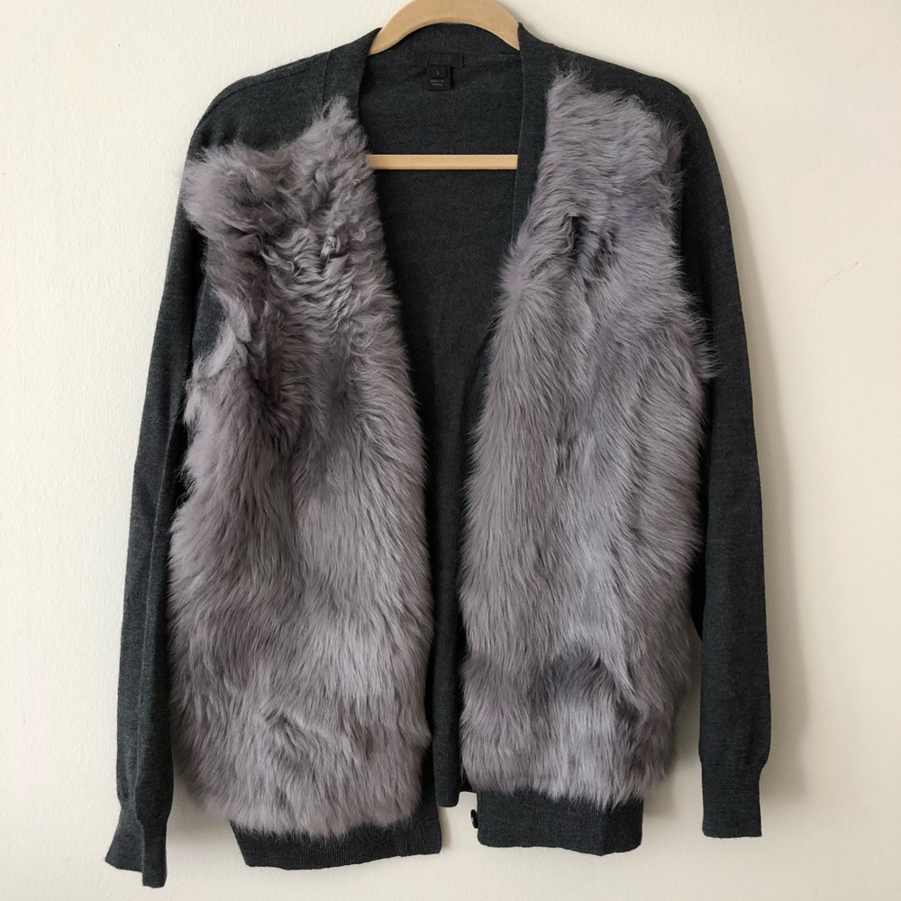 J.Crew Collection Gray Oversized Cardigan Size L